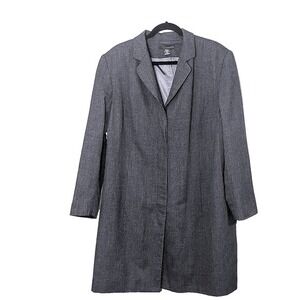 Venezia Wool Overcoat Womens 22 Gray Lined‎ Minimalist Office Old Money Classic